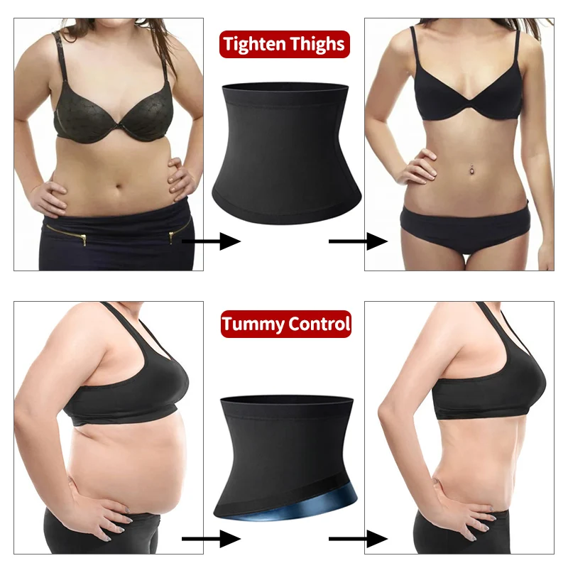 Neoprene-Free Waist Trainer Sweat Trimmer Belt Women Slimming Sheath Weight Loss Sauna Effect Belly Cincher Shapewear Body Shape skims shapewear