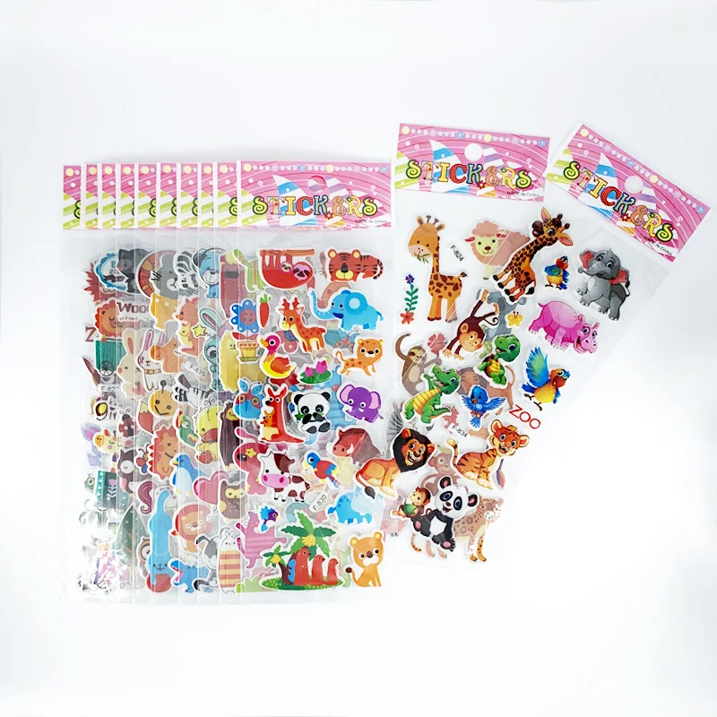 12 Sheets/Pack Cake Ice Cream Candy Food Pattern Sticker for Kids Toy  Cartoon 3D Stickers Children Scrapbooking DIY Toys