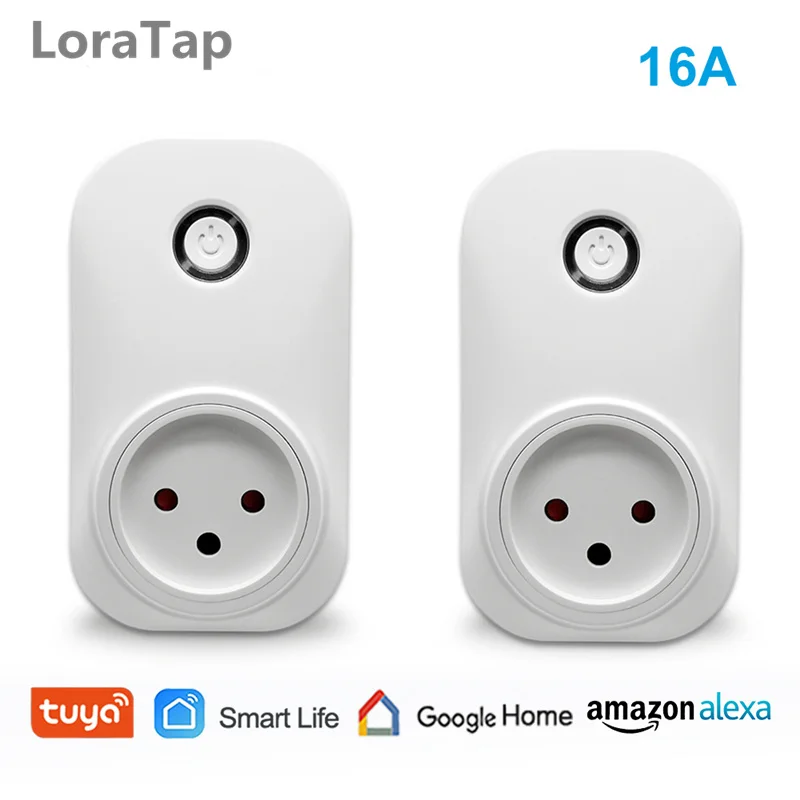 Baratos Wifi Socket Israel tipo 16A 3500W enchufe App Remot Control lámparas o dispositivos y temporizador Control de voz con Google casa de Alexa eco