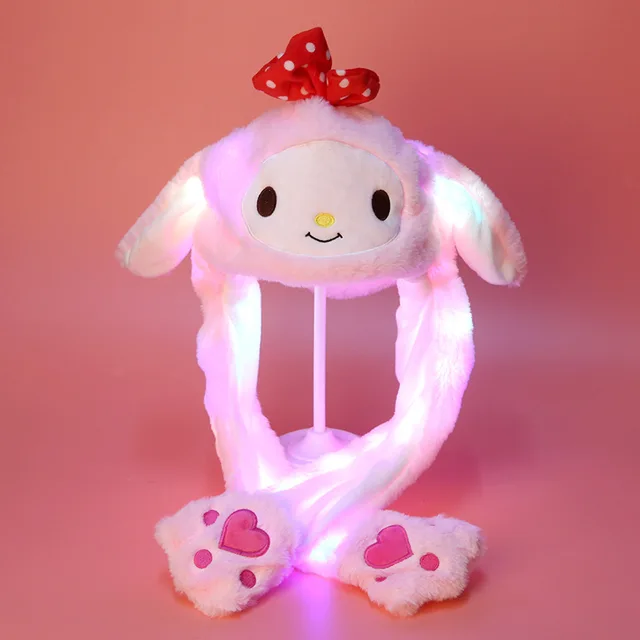Bunny Ear Hat Kawaii Moving Glowing Animal Ears Cute Cartoon Plush Toy Funny Kids's Party Decoraction Birthday Gift 4
