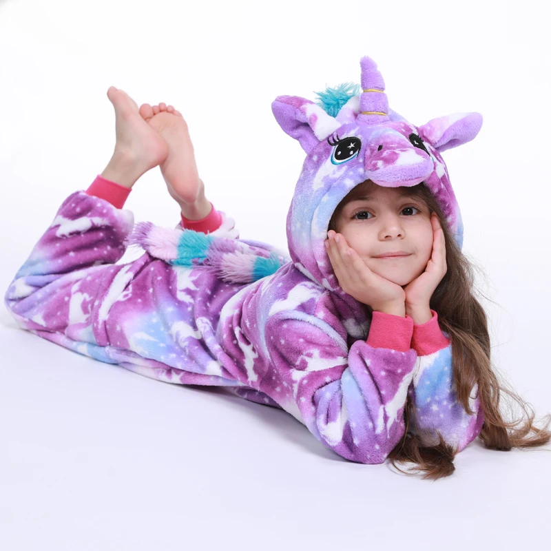 Kigurumi Pajamas Unicorn For Children Baby Girls Pyjamas Boys Sleepwear Animal Lion Deer Licorne Onesie Kids Costumes Jumpsuit