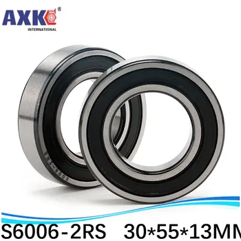 

2pcs Free Shipping SUS440C environmental corrosion resistant stainless steel bearings (Rubber seal cover) S6006-2RS 30*55*13 mm