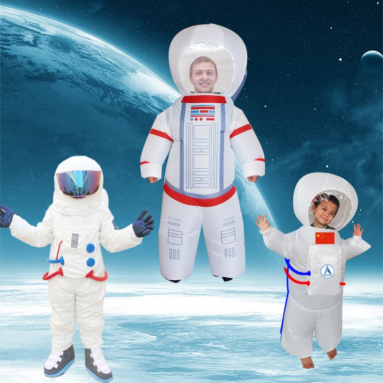

Inflatable Spacesuit Protection Suit Parent-Kids Children Space Suit Adult Spaceman Suit Cartoon Doll Costume Astronaut Suit