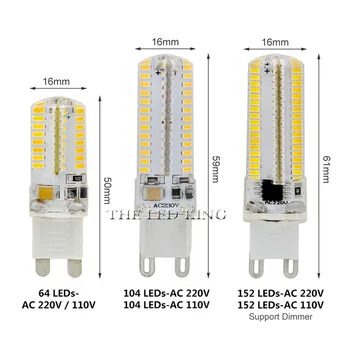 

G9 LED Lamp 9W 12W 15W 21W Corn Bulb AC 220V SMD 3014 48 64 104 152 leds Lampada G4 LED light 360 degrees Replace Halogen Lamp