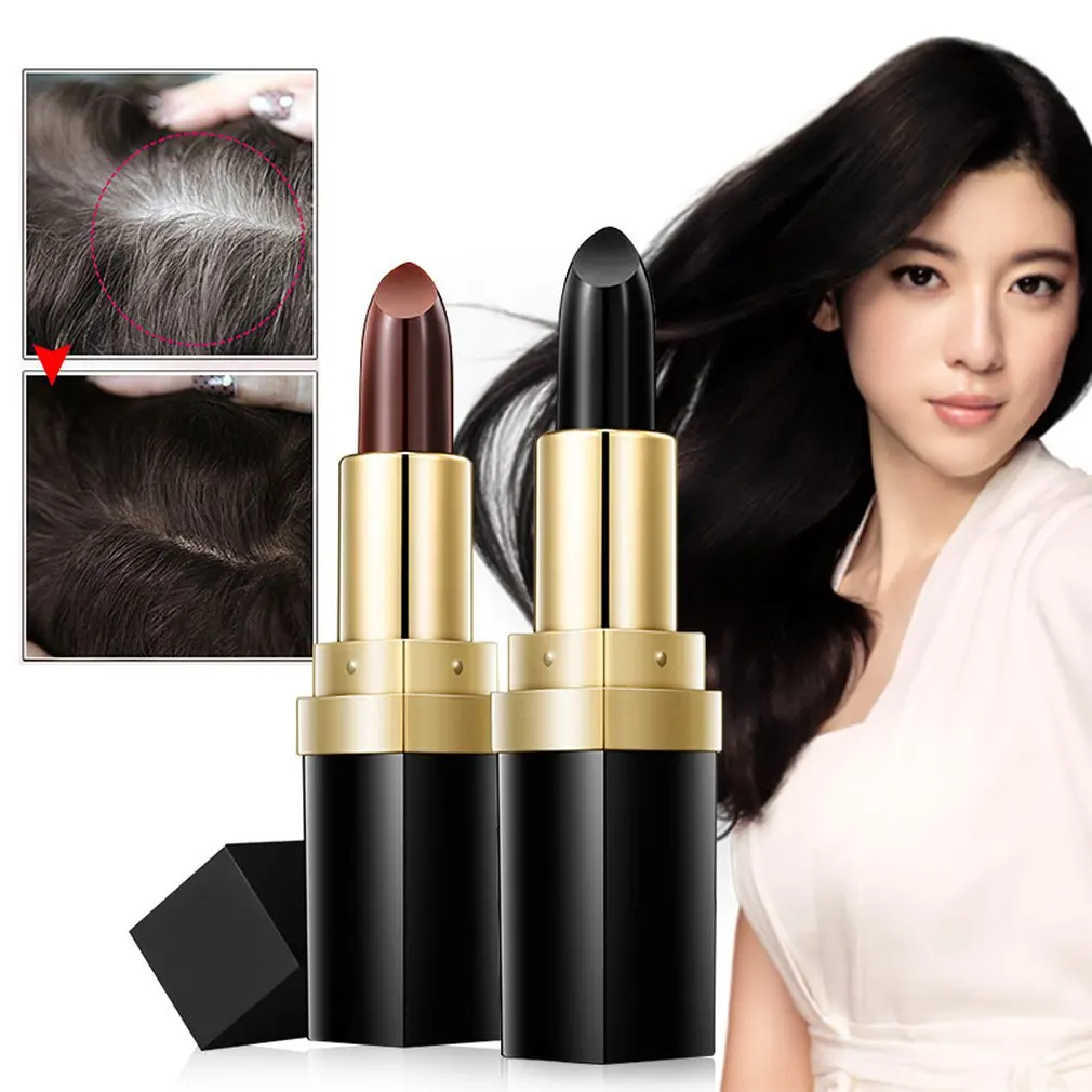 Secondary Hair Dye Pen Lipstick Type Plant Extract Pure Black Replacement Cream Dyed White Wholesale | Красота и здоровье