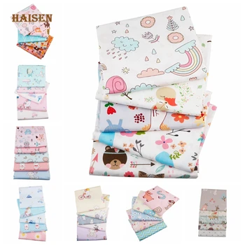 

45 Cartoon Design Printed Twill Cotton Fabric Cloth For DIY Handmade Baby&Child's Sewing&Quilting Material 5pcs/lot, 20X25cm