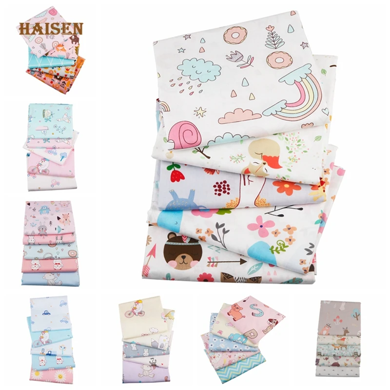 Саржевая хлопчатобумажная ткань с мультяшным принтом 45 дюймов для рукоделия материал шитья и квилтинга