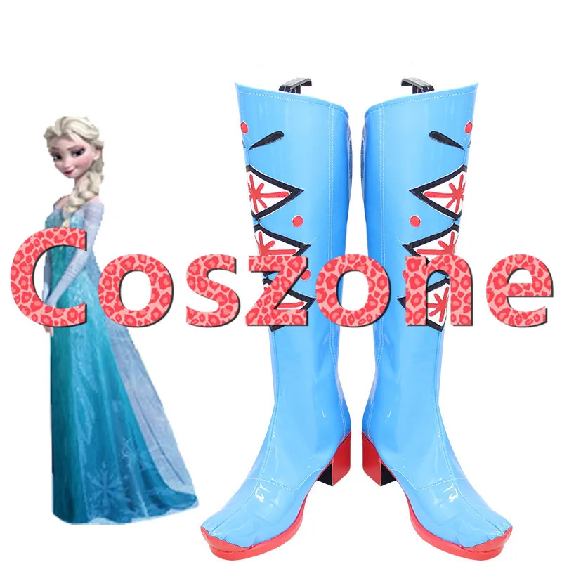 Замер 2 Принцесса Эльза Снежная королева Косплэй ботинки на Хэллоуин Карнавальный Косплэй костюм аксессуары