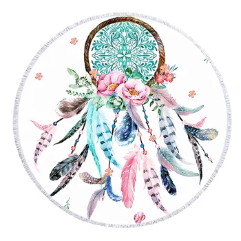 

Dream Catcher Series fiber Beach Towel Sports Yoga Blanket Swimming Bath Towel Home Carpet Decoration Outdoor Camping Cushion 5#