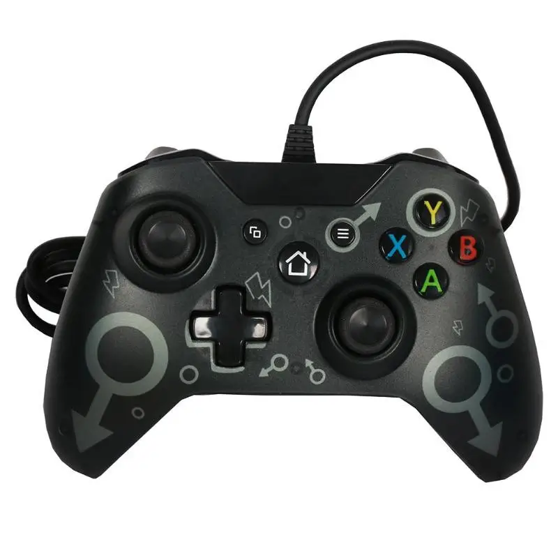 Grey USB проводной игровой контроллер геймпад джойстик для Xbox One тонкий контроллер профессиональный двойной контроллер вибрации для геймеров - Цвет: Grey