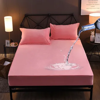 

Nordic 6 color Waterproof Smooth Hypoallergenic Mattress Protector Against Dust Mites And Bacteria Fitted Sheet Mattress Cover