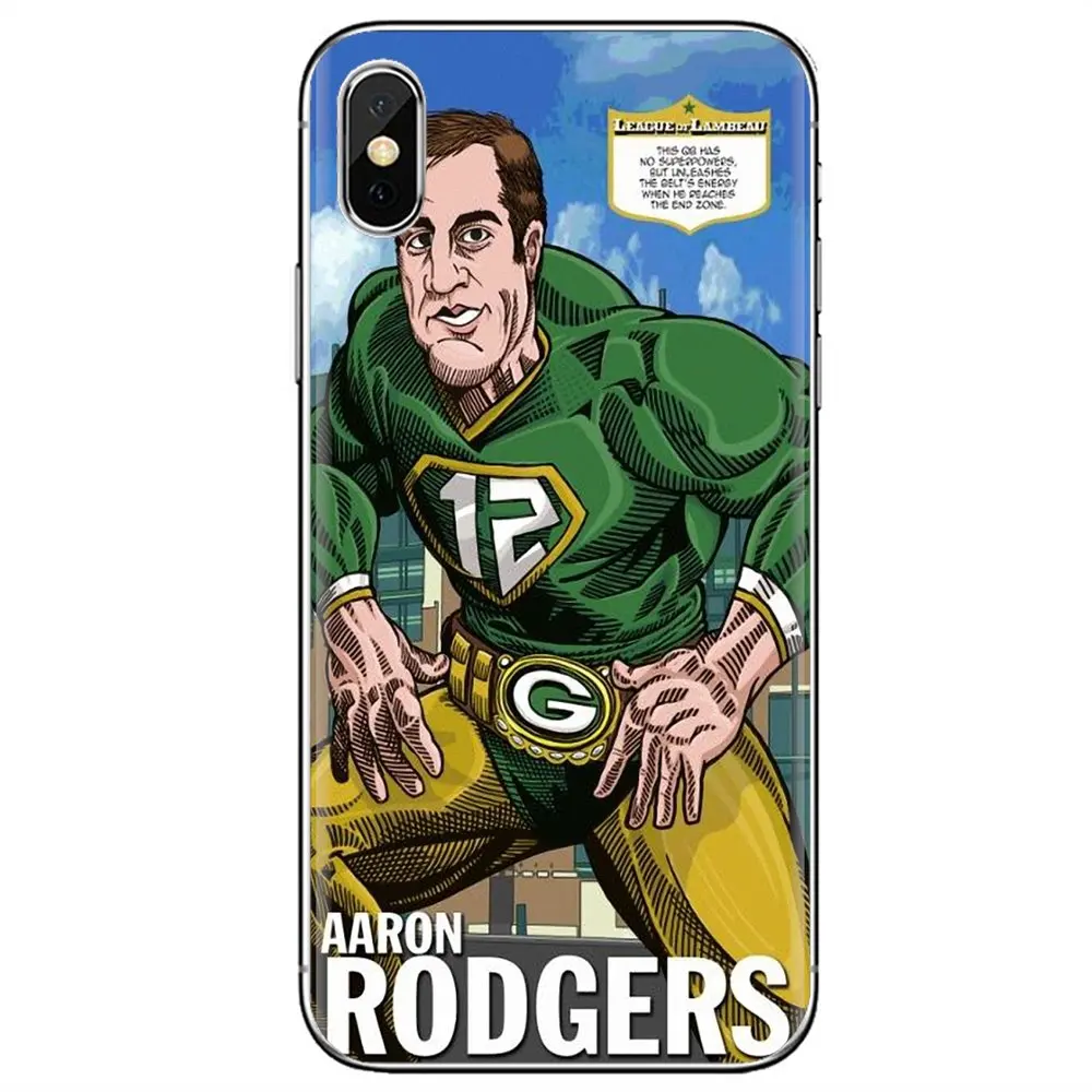 Силиконовый чехол с автографом для Sony Xperia XA Z Z1 Z2 Z3 Z5 XZ1 XZ2 compact M2 M4 M5 C4 C6 E3 T3 L2 Aaron Rodgers