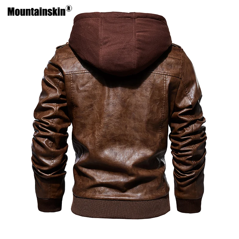 Куртка Mountainskin мужская с капюшоном повседневная Байкерская мотоциклетная куртка