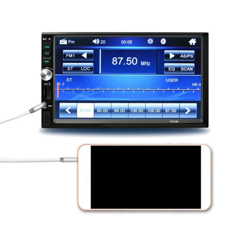 Mp5 зарядное устройство для автомобиля с стерео радио автомобильное аудио Bluetooth HD 7 дюймов Сенсорный экран 2 DIN Авторадио беспроводной проигрыватель Поддержка заднего вида Камера