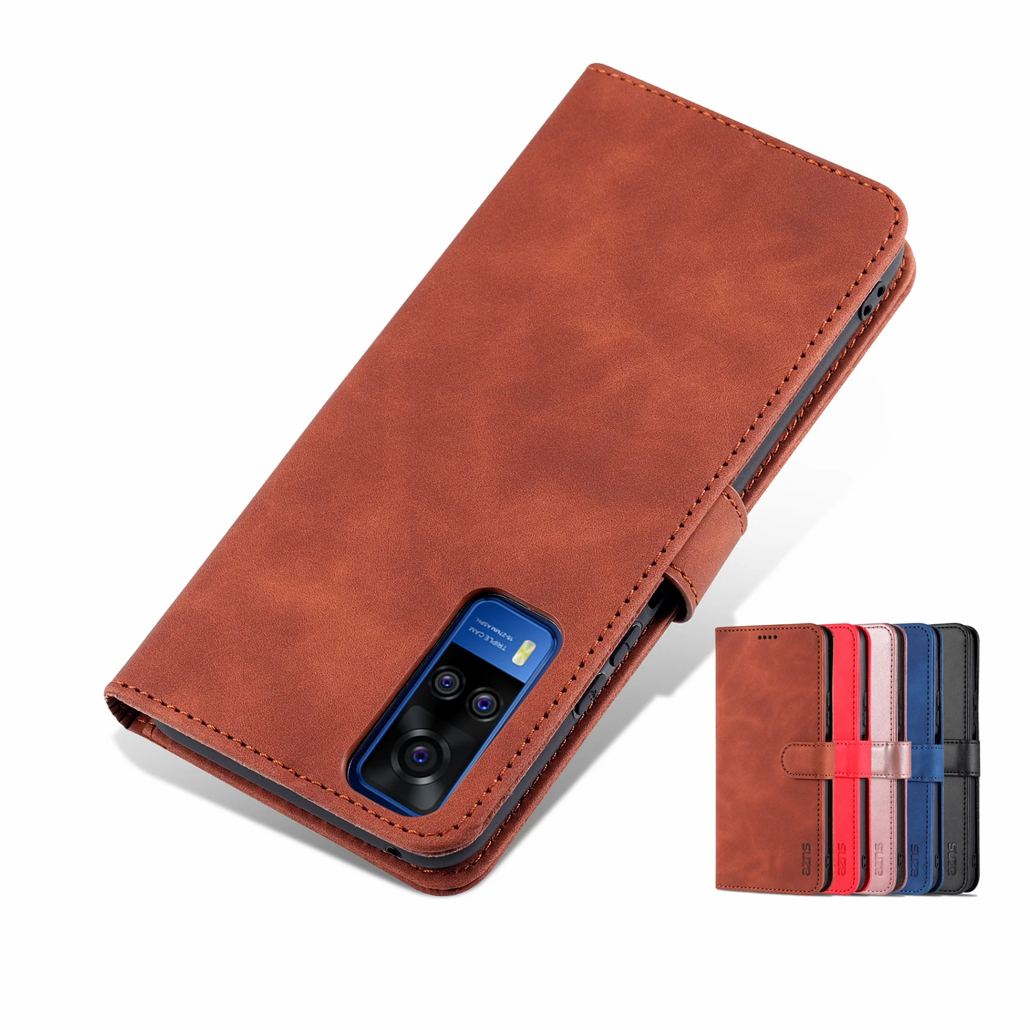 High Quality Flip Cover Fitted Case for VIVO Y31 2021 Pu Leather Phone