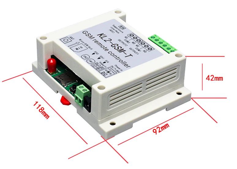 DC12V 2 канальный релейный выход GSM пульт дистанционного управления KL2-GSM-T с 1 метровым датчиком температуры