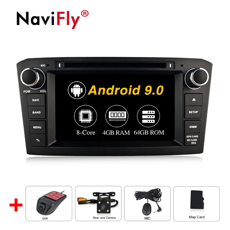 Новинка! 8Core Android 9,0 dvd мультимедиа плеер для Toyota Avensis T25 2003 2004 2005 2006 2007 2008 gps навигации радио FM 4G - Цвет: 8Core Camera DVR