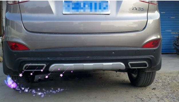 Автомобильный Стайлинг 2010- для hyundai IX35 автозапчасти АБС передний и задний бампер протектор противоскользящая пластина