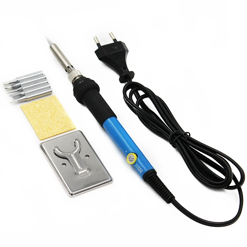 60W set 1 Electric Soldering Iron Temperature Adjustable Welding Solder Iron Rework Station Accessories Heat Pencil Tip Repair Tools set - Цвет: 60W set 1