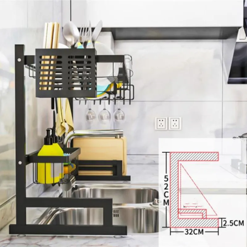 Кухонная посуда из нержавеющей стали, сушилка для сушки посуды, сушилка для раковины, сушилка для посуды, кухонная стойка для хранения, кухонный инструмент для слива
