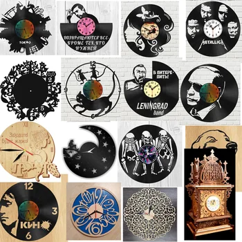 

137 pieces pieces of creative clock design vector drawing files for CNC laser cutting files collection
