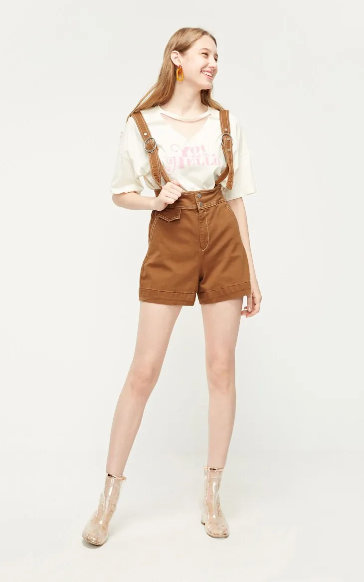 Vero Moda женские джинсовые шорты со съемными лямками | 319243501