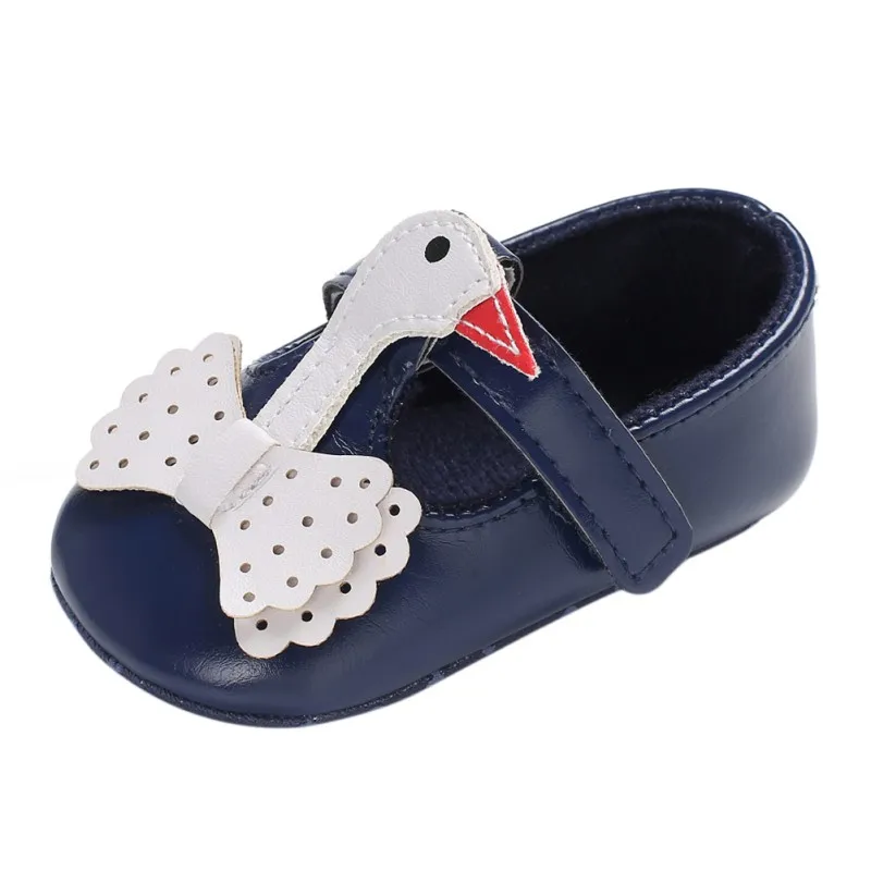 Spring Summer Newborn Toddler Shoes Cute Animals PU Princess Shoes Baby Girl Soft Bottom Non-Slip The First Walker