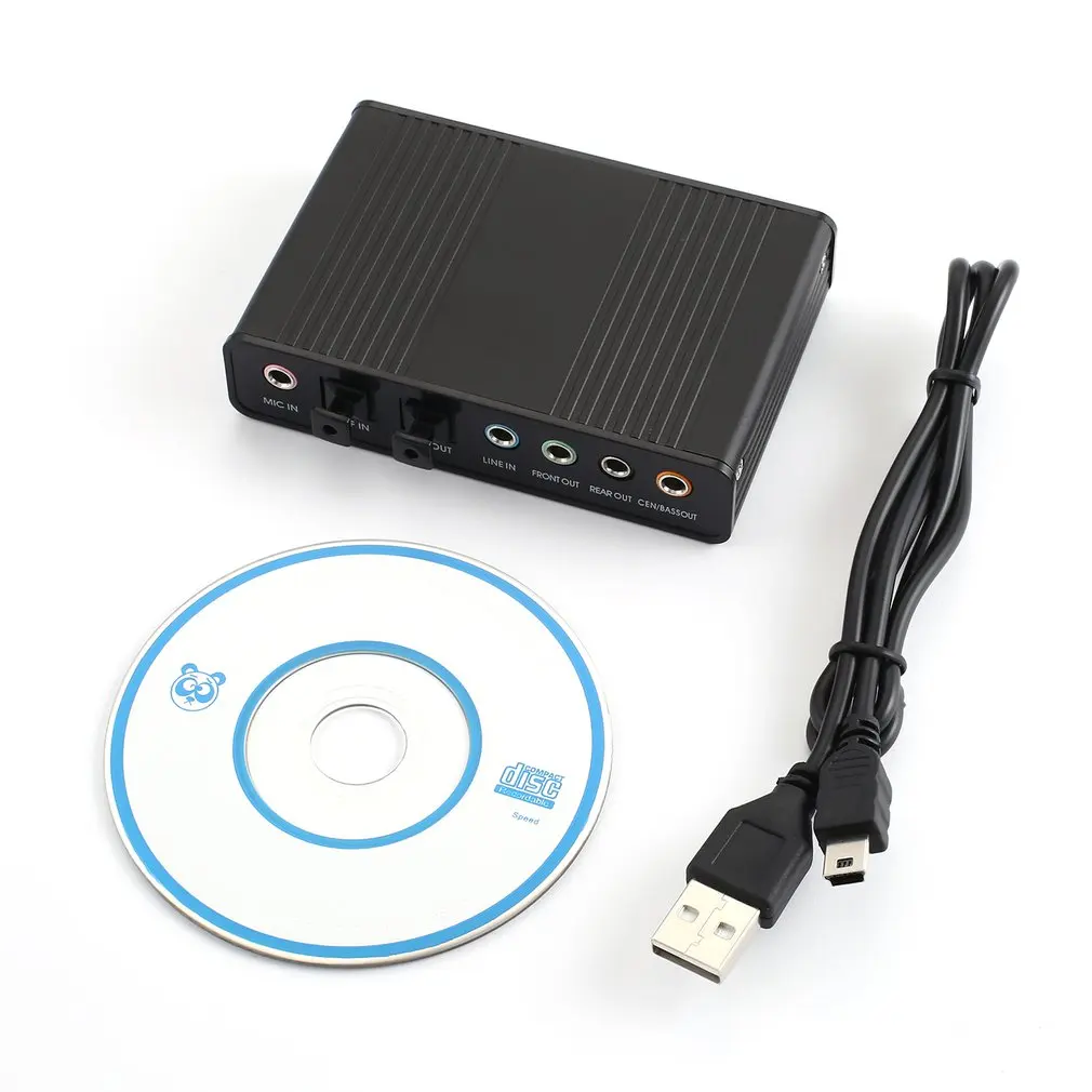 USB 6 Каналов 5 1/7 1 объемная внешняя звуковая карта ПК ноутбук Настольный планшет