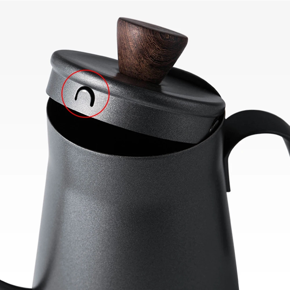 400ML Stainless Steel Tool Drinking With Lid Portable Long Mouth Teapot Gooseneck Spout Kitchen Coffee Pot Kettle Thick Non Slip