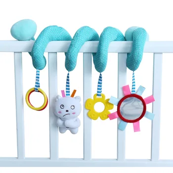 

1pcs cartoon baby carriage hanging infant animal bed around comfort soft toy soft rattle bedding 0-3 years old