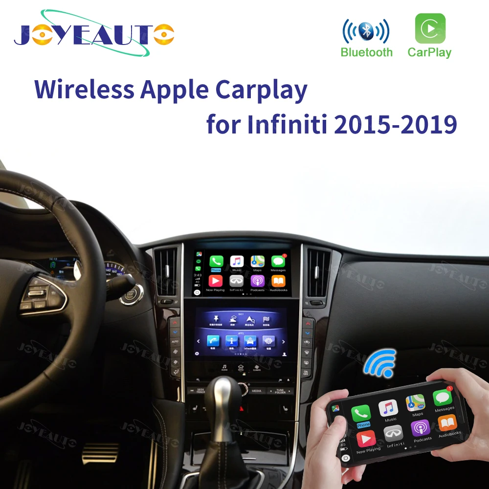 

Joyeauto Android Auto play for infiniti 2015-2019 Q50 Q60 Q50L QX50 Video Interface With Mouse Wheel Control Wireless Carplay
