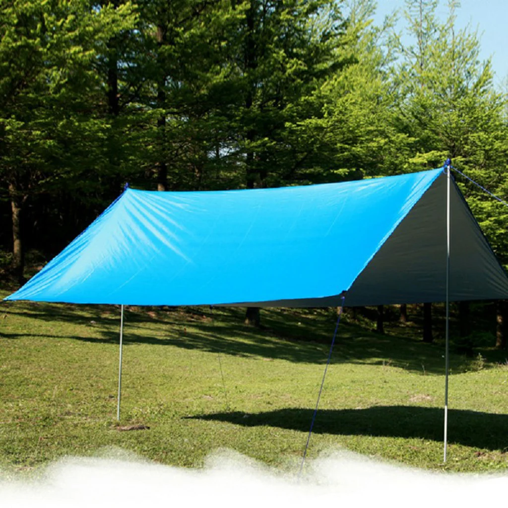 Waterproof Hammock Rain Fly Tent Tarp Footprint Camping Shelter Ground Sheet Sunshade Mat for Outdoor Hiking Beach Picnic