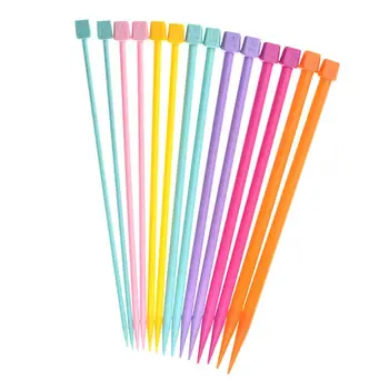 

14pcs Plastic Knitting Needles Kit DIY Knitting Sweater Crochet Hooks Weaving
