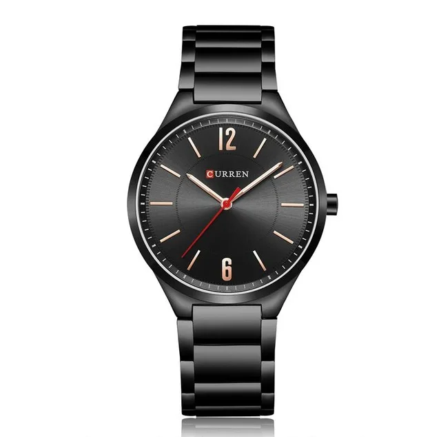 black black black CURREN 8280 мужские водонепроницаемые часы лучший бренд класса люкс из нержавеющей стали ремешок Спортивные деловые военные мужские часы Relogio Masculino - Цвет: black black black