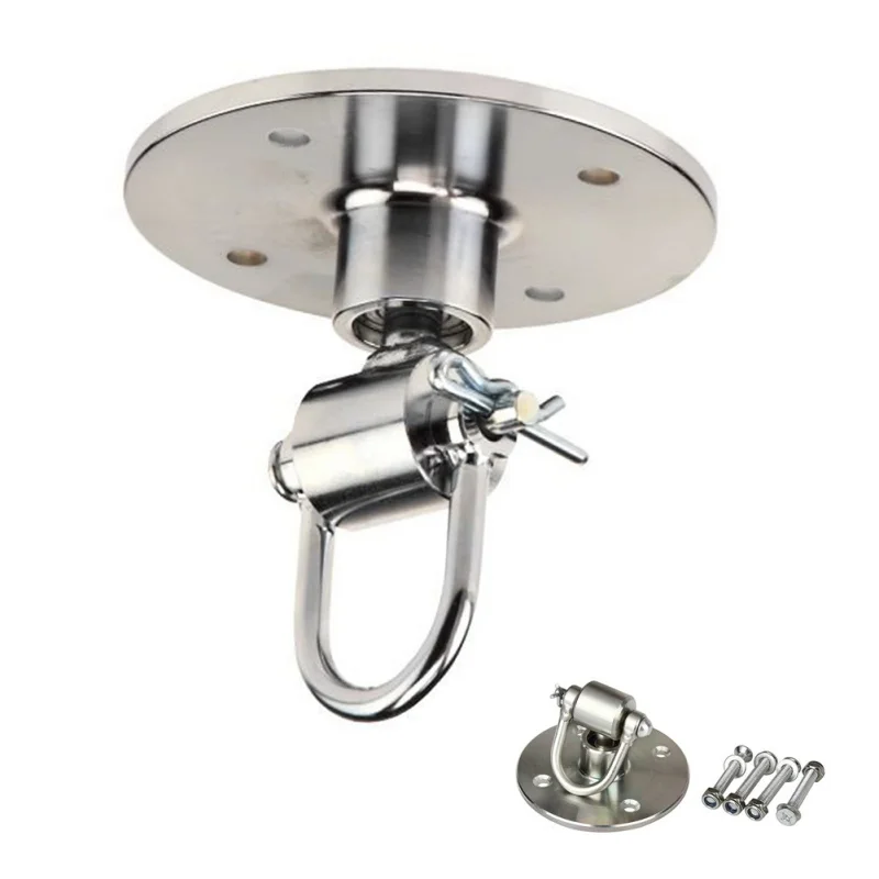SILVER Стальной мешок с песком, вращающийся скоростной крюк, скоростной мешок, гибкий прочный бокс, универсальная Пряжка, крюк, боксерские мешки с песком, поставки - Цвет: SILVER