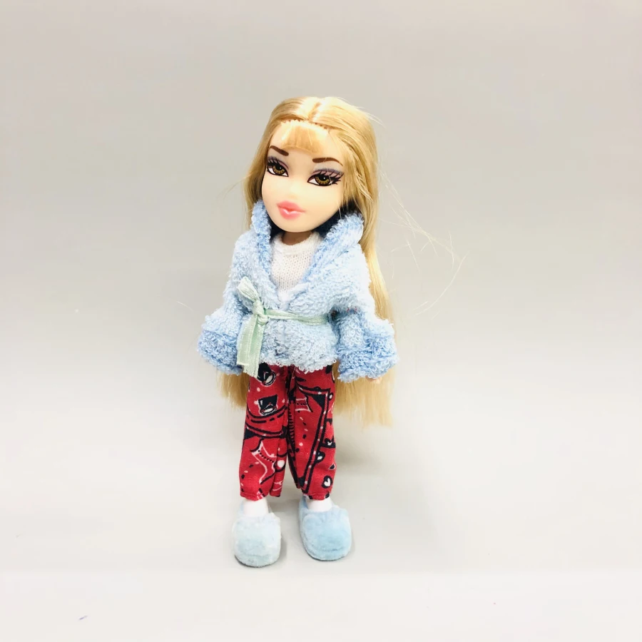 

12cm Original Fashion Action Figure original cute small BratzDoll Pajama girl Blonde hair Beautiful clothes Best Gift for Child