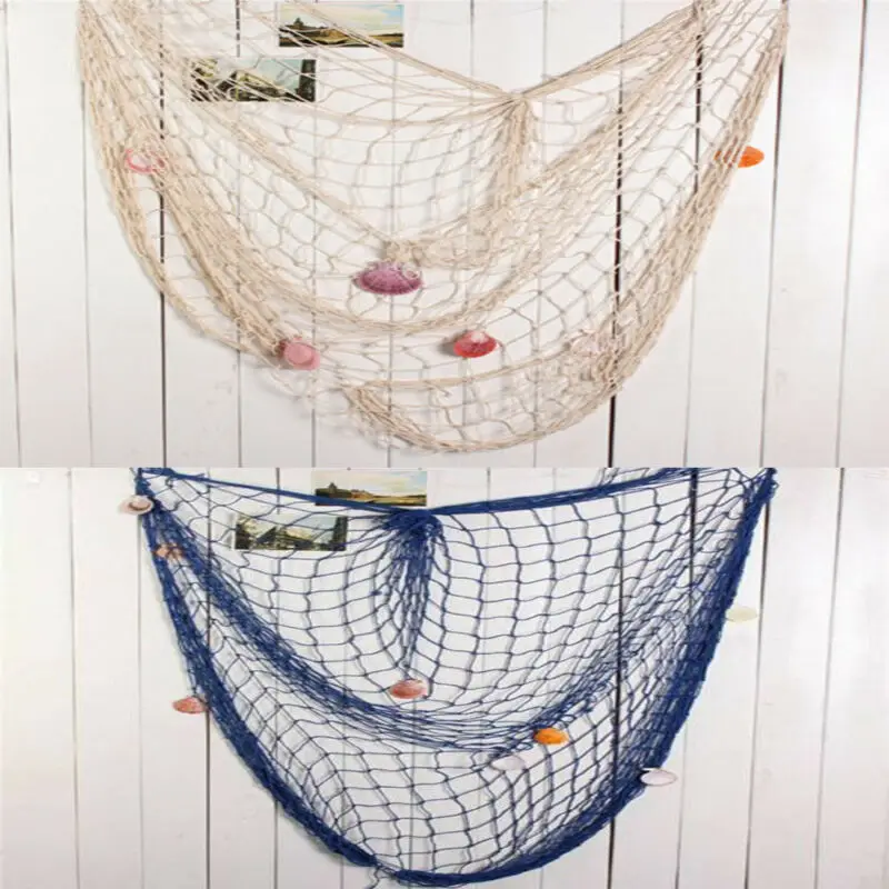 

FAROOT Fishing Net Sea Shell Hanging Home Wall Decoration Theme Shell Background Party