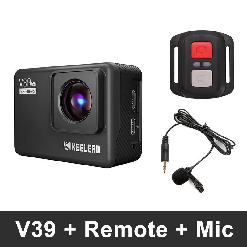 4K Action Camera V39 60FPS 20MP 2.0“ LCD EIS Dual MIC WiFi Webcam Waterproof Pro Helmet Cam Sport Camera 