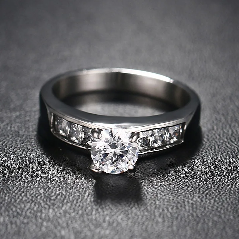 Vnox Для женщин Обручение кольцо cz камень обещание Кольца для Для женщин Свадебные украшения