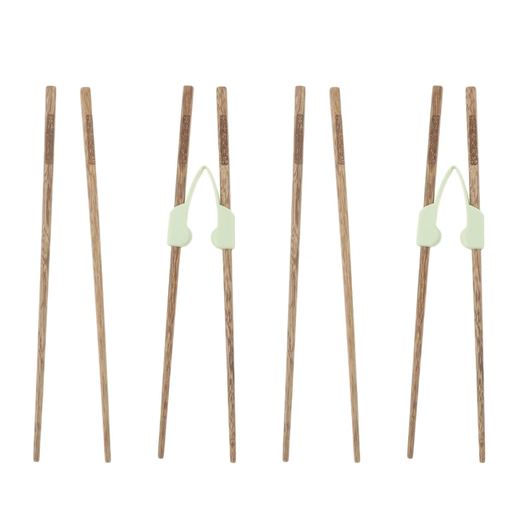 4 Pairs Anti-slip Chopsticks Holder Helper Eating Aids Kids Chopsticks Learning Attachment for Patients Elderly Disabled