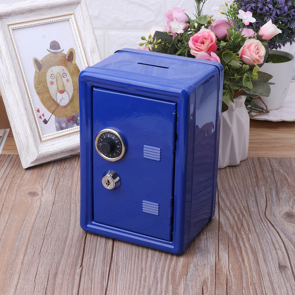 

New Safe Security Metal Money Bank Deposit Cash Savings Saving Box 2 Keys