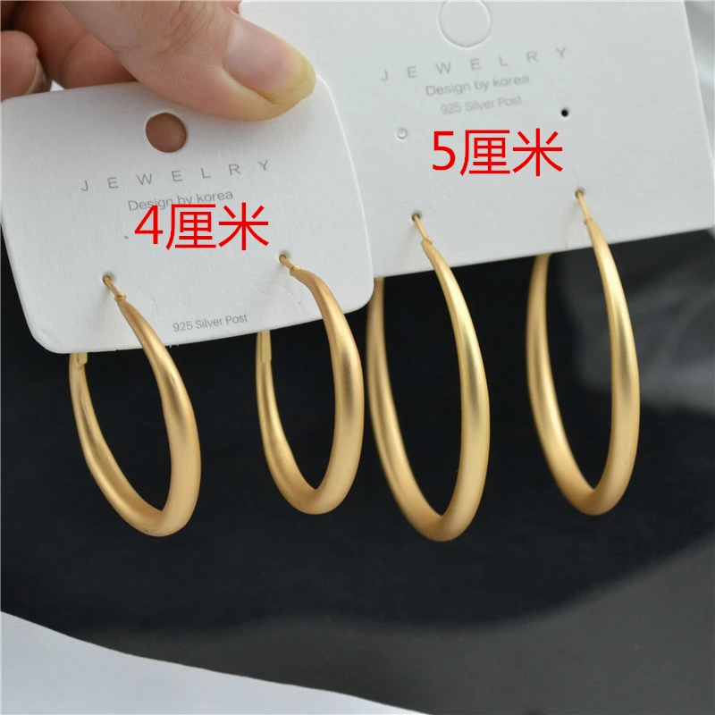 Clip On The Ear Without Piercing Earrings for Women Fashion Jewelry Trendy Big Circle Non Pierced Students Youth Girl's Earrings 4