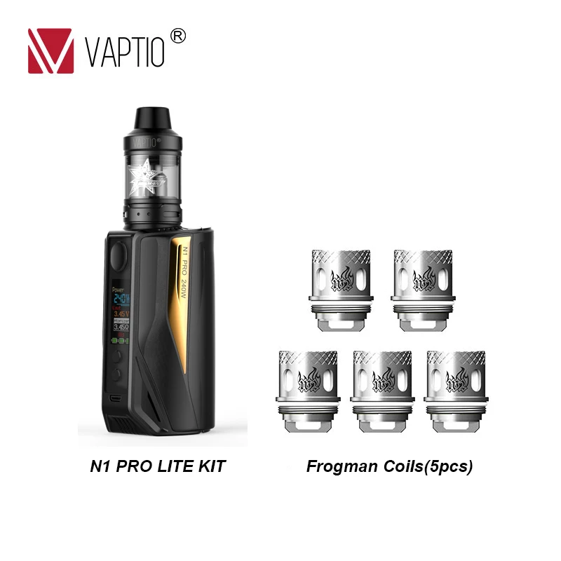 Вейп комплект электронной сигареты Vaptio N1 Pro Lite 5 шт. в комплекте вейп с атомайзером