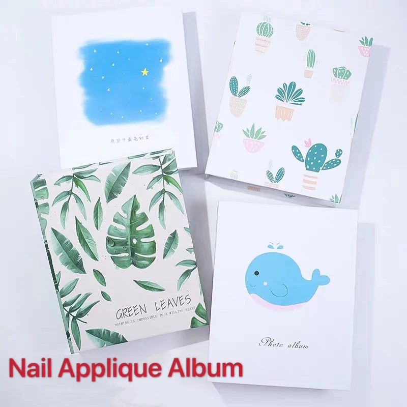 100 Slots 3D Nail Sticker Water Decal Collecting Albums Storage Holder Nail Art Display Showing Book Container Tools