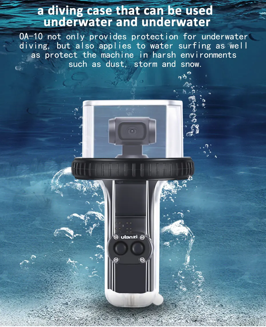 Ulanzi OA-10 60 м глубина Дайвинг Корпус чехол для Dji Osmo Карманный водонепроницаемый корпус пластиковый корпус установить