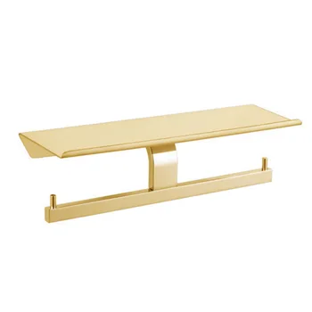 

1PC Multifunctional Bathroom Tissue Rack Stainless Steel Tissue Holder Roll Paper Toilet Paper Shelf for Home Hotel (Double Rods