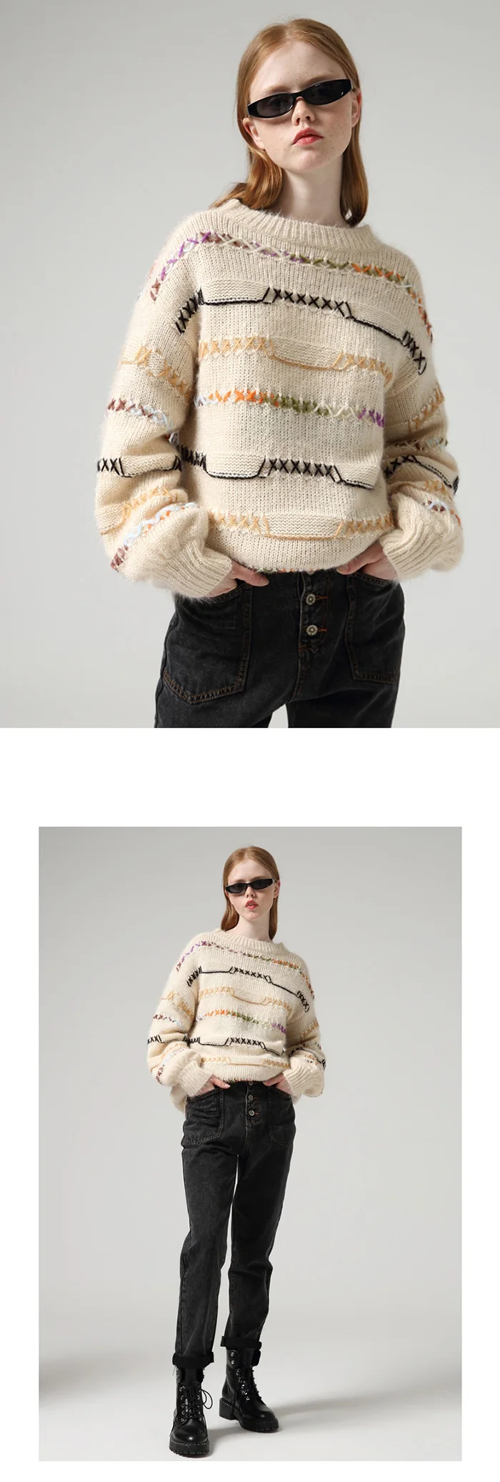 Toyouth модные Лоскутные Свитера с длинным рукавом для женщин, стильные пуловеры хитовых цветов