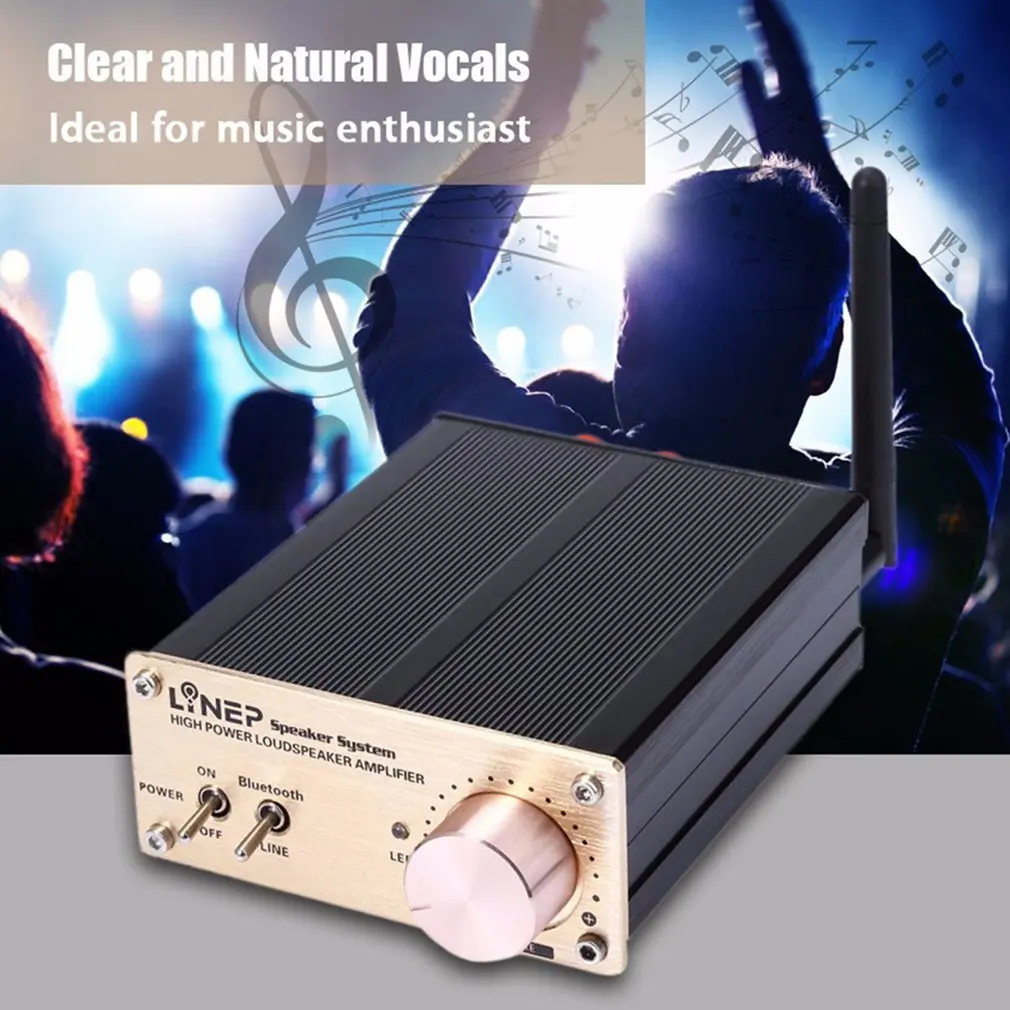 A965 Power Amplifier Professional 100W Digital Power Amplifier With Wireless Input Black Aluminum Power Amplifier