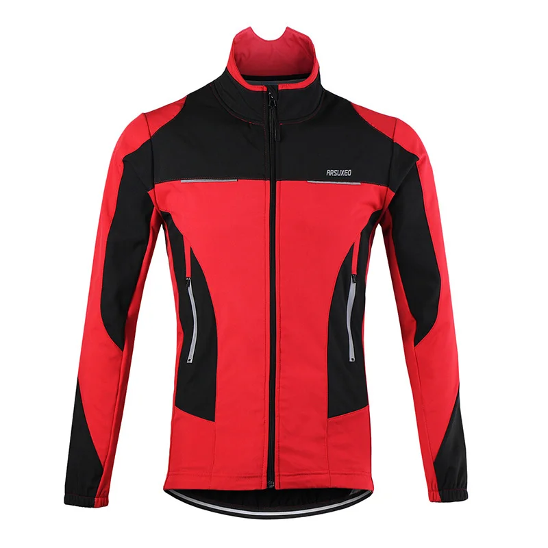 Горячая Распродажа, ветрозащитное спортивное пальто для горного велосипеда, велосипедная Джерси, термальная велосипедная куртка, зимняя теплая велосипедная одежда - Цвет: Красный