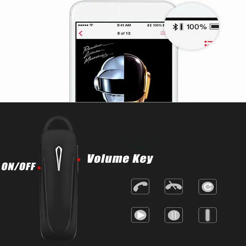 Мини беспроводные Bluetooth наушники, гарнитура, Спортивная гарнитура с микрофоном, стерео наушники для Iphone Xiaomi 6 Mi6 samsung S10